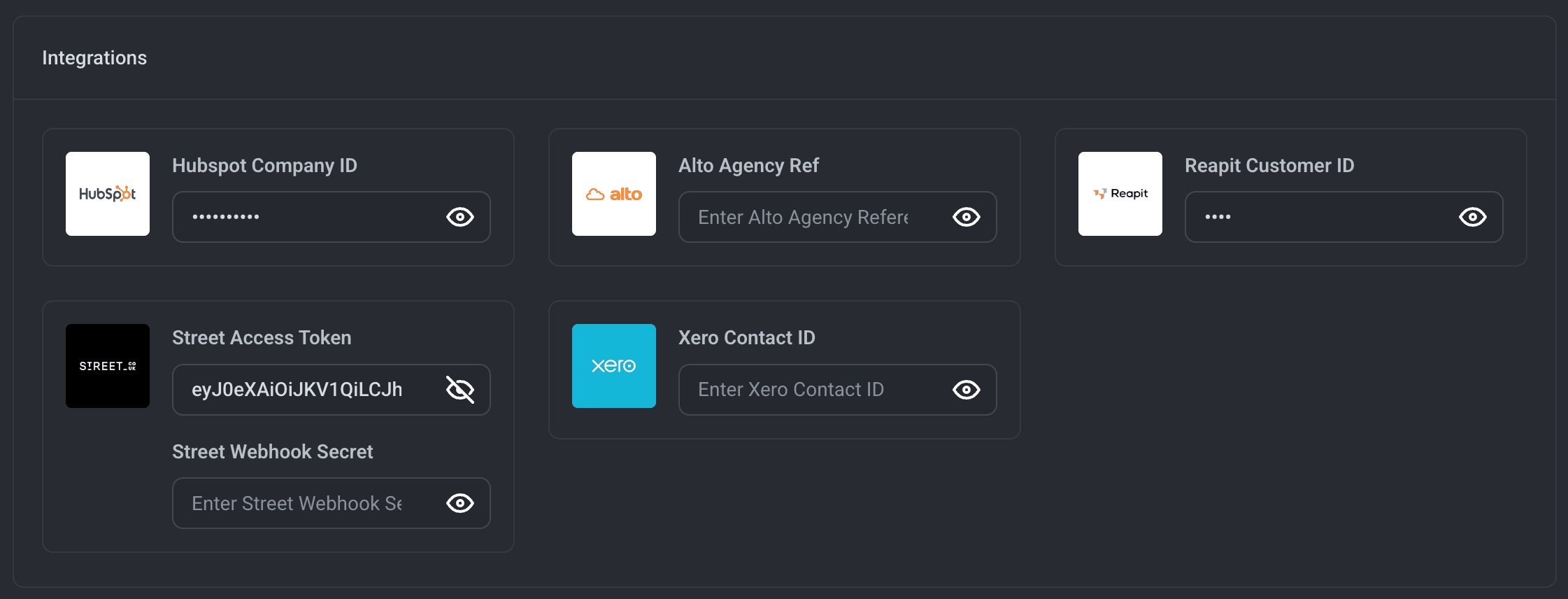 Street.co.uk Bamboo Organisation Integration